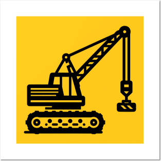 Construction Crane Posters and Art